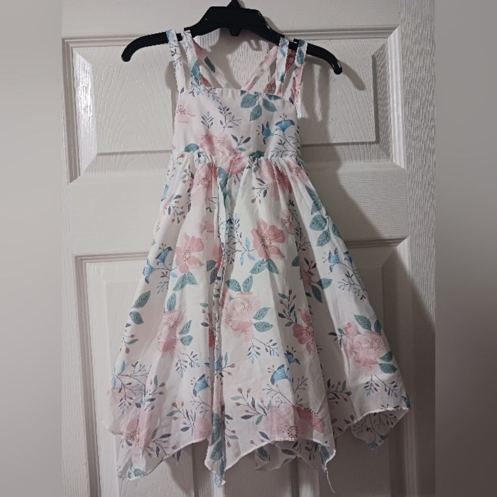 Rachel Zoe Girls Size 2T White Pink Dogwood Floral Lined Sun Dress NWT